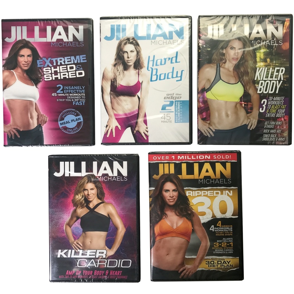 Jillian Michaels Workout DVD Lot of 5 New Sealed